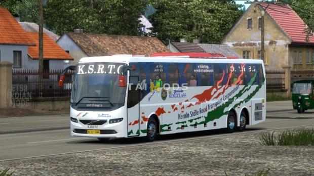 ETS2 - Indian KSRTC (Kerala) Skin Pack for Volvo B11R v1.0 (1.45.x)