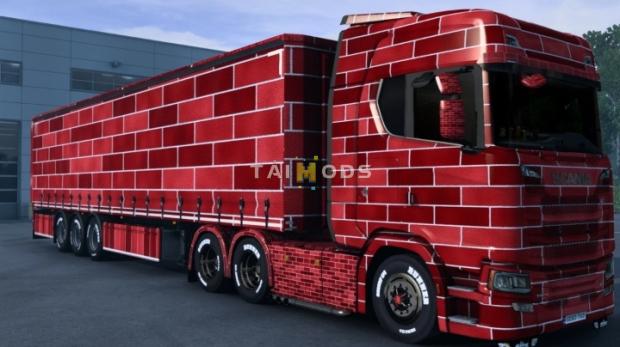 ETS2 - Red Wall Skin V1.0 (1.44.x)
