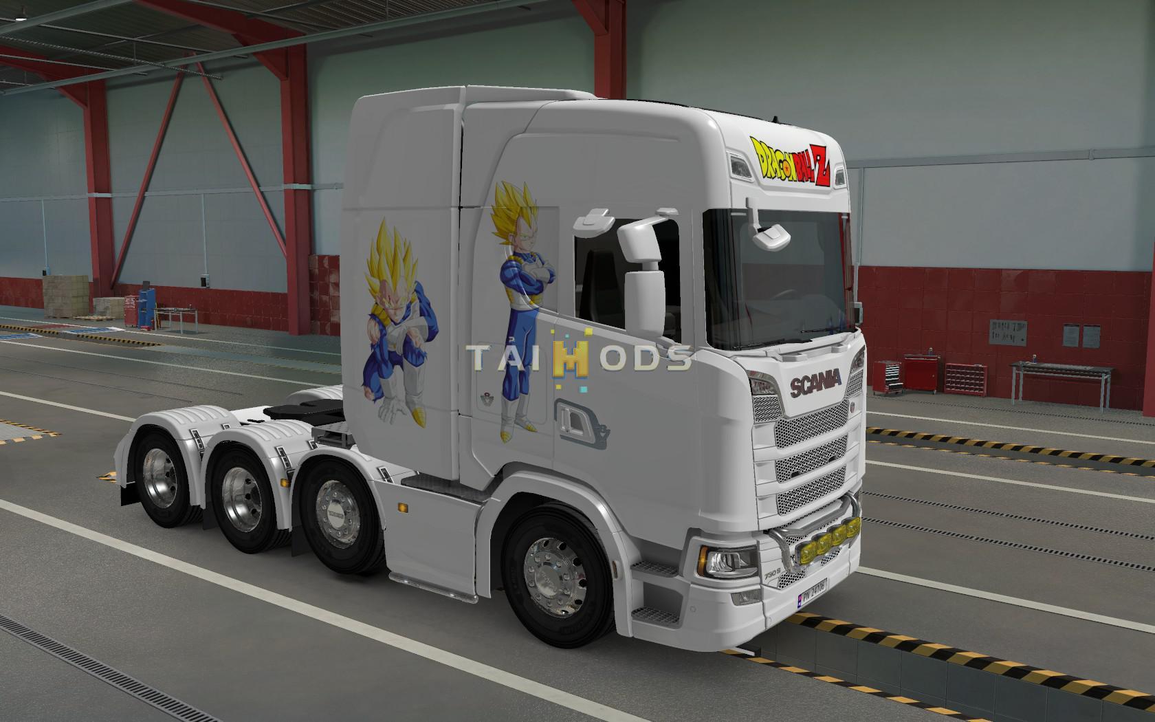 ETS2 - Scania S 2016 8x4 Vegeta White Skin (1.39.x) (1.35.x)