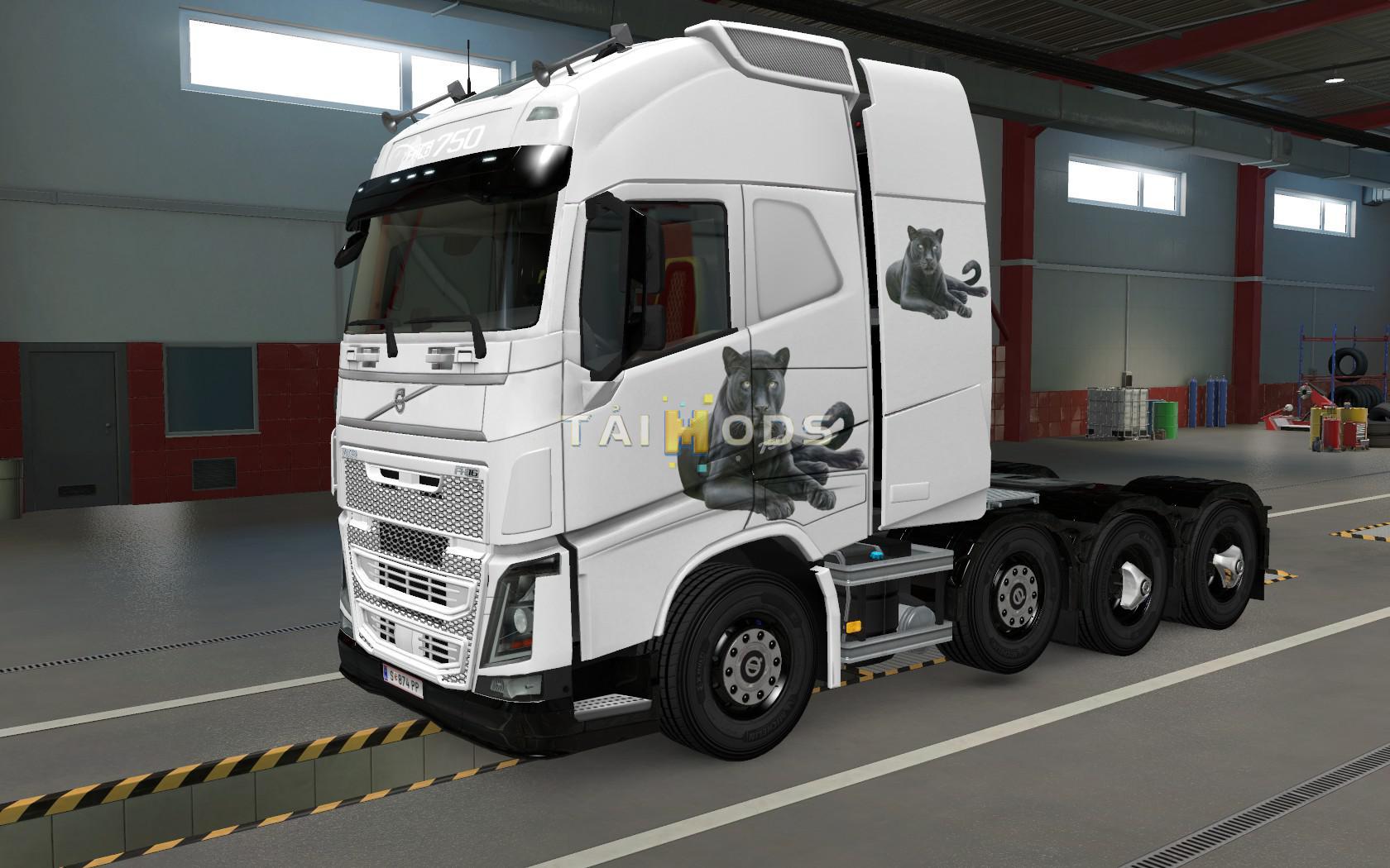 ETS2 - Volvo FH16 2012 8x4 Pantera Skin (1.39.x) (1.35.x)