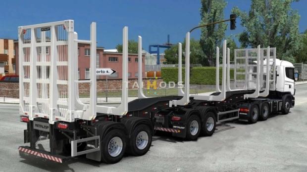 ETS2 - Metalesp Tri-Trem Florestal XForce Trailer V0.4 (1.47.x)