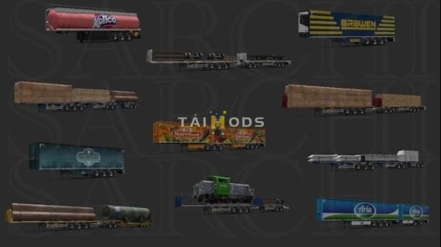 ETS2 - Mix of Trailers & Company Paint Jobs for Truckers MP V1.0 (1.47.x)