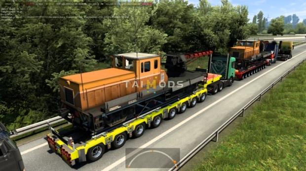 ETS2 - Heavy Trailers from The Map Russian Spaces in Traffic (1.45.x)