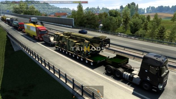 ETS2 - Heavy Trailers from The Map Russian Spaces in Traffic (1.45.x)