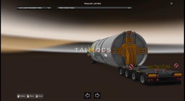 ETS2 - Wind Turbine Tower Trailer v1.0 (1.45.x)