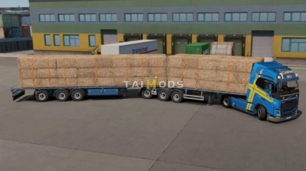 ETS2 - SCS Flatbed B-Double V1.4 (1.43.x)