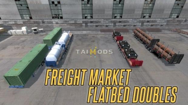 ETS2 - Freight Market Flatbed Doubles (1.41.x)