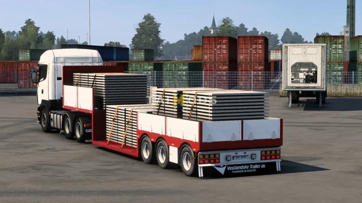 ETS2 - JS Well-Trailer Flatbed (1.41.x)