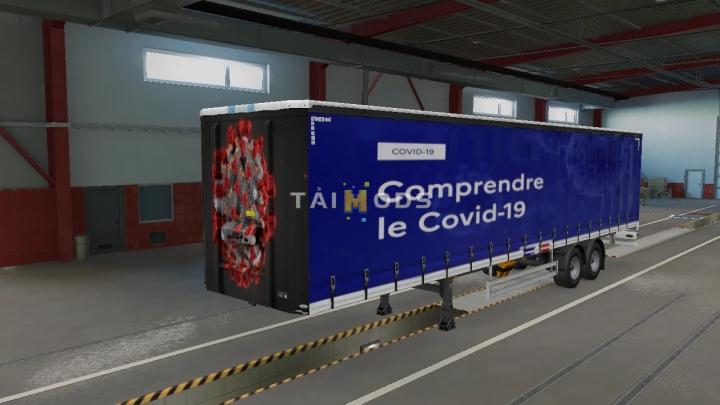 ETS2 - SCS Box Trailer Covid-19 (1.40.x)