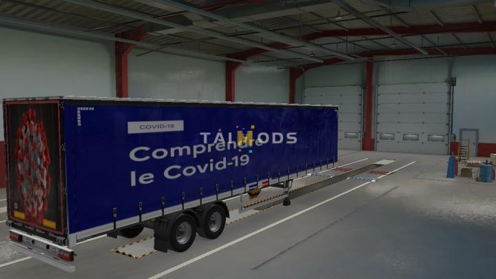 ETS2 - SCS Box Trailer Covid-19 (1.40.x)