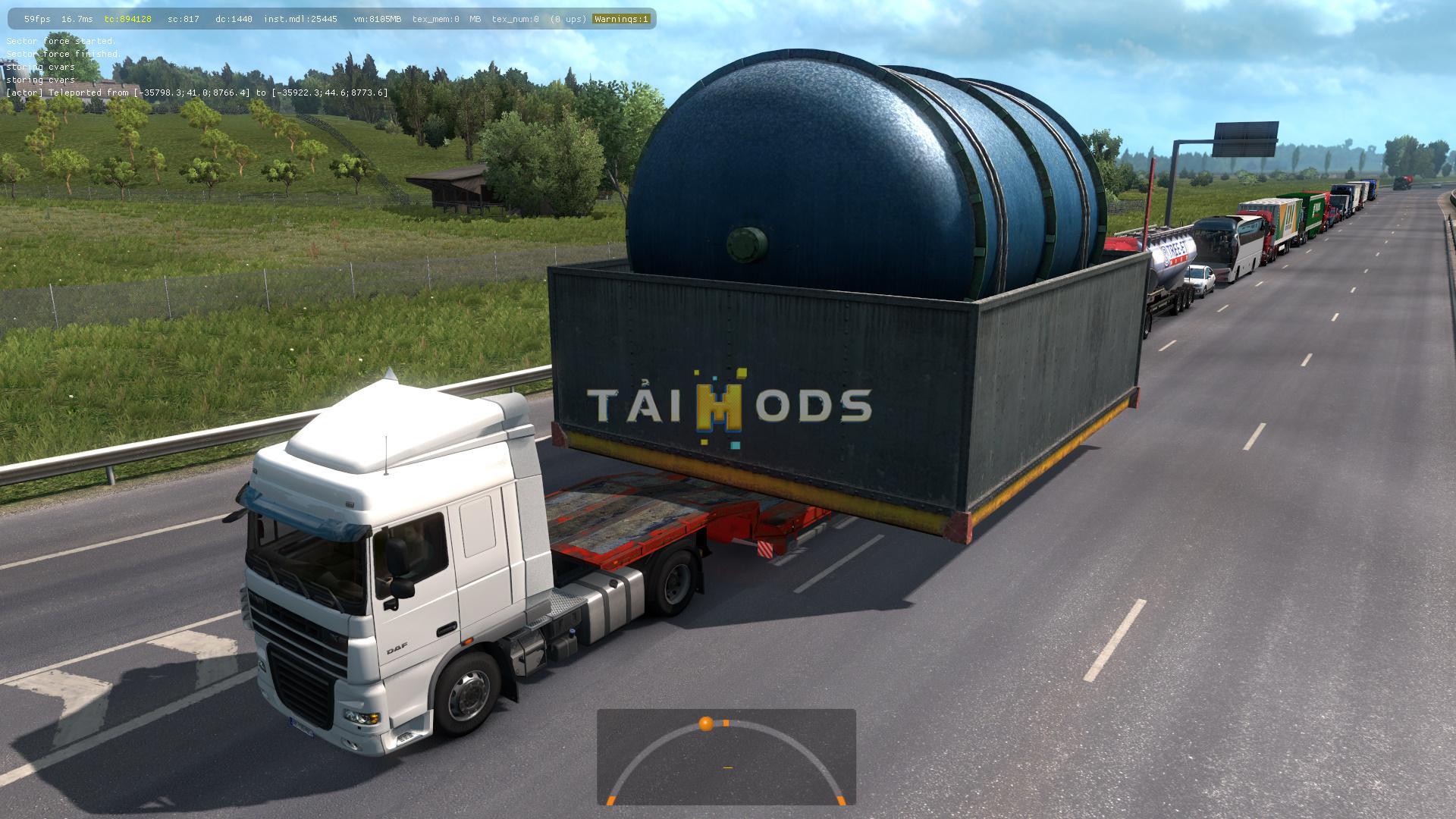 ETS2 - Oversized Trailers - Full Extreme in Traffic Mod (1.39.x)