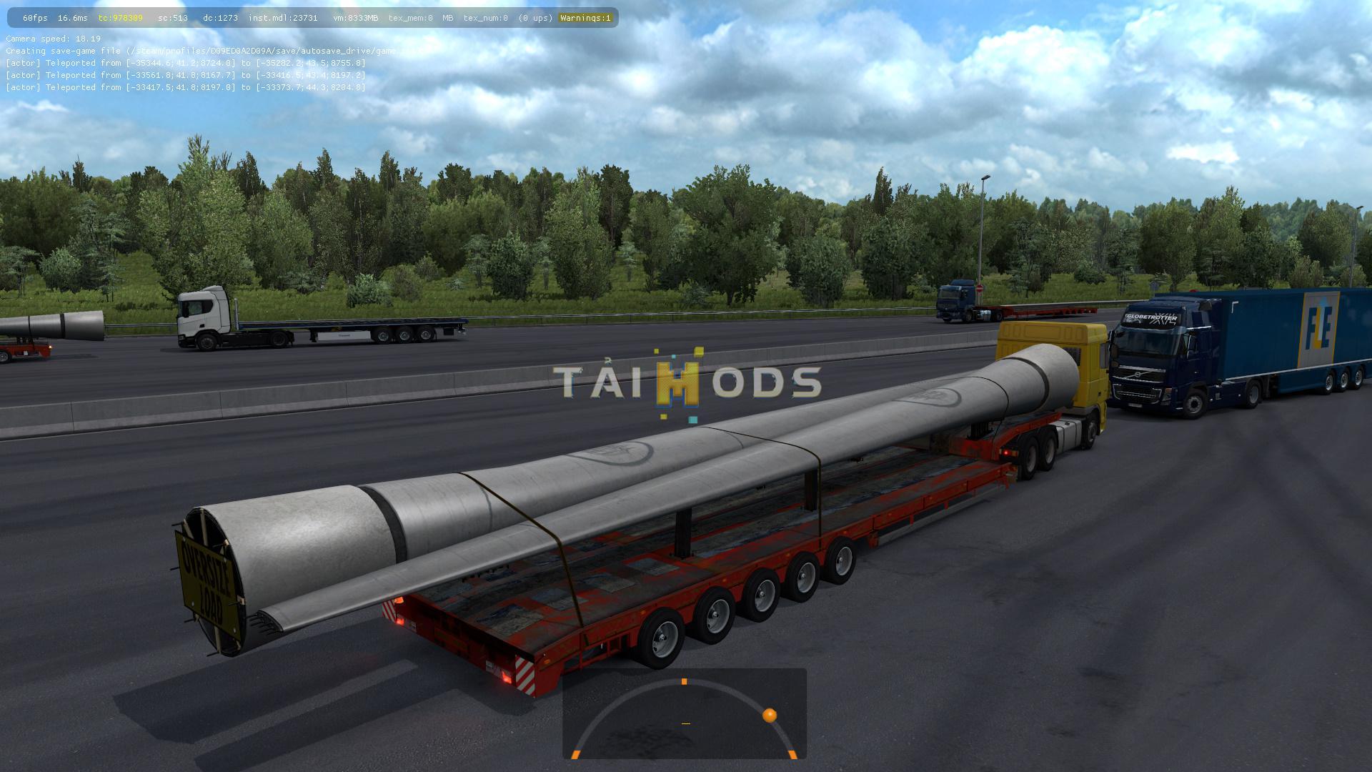 ETS2 - Oversized Trailers - Full Extreme in Traffic Mod (1.39.x)