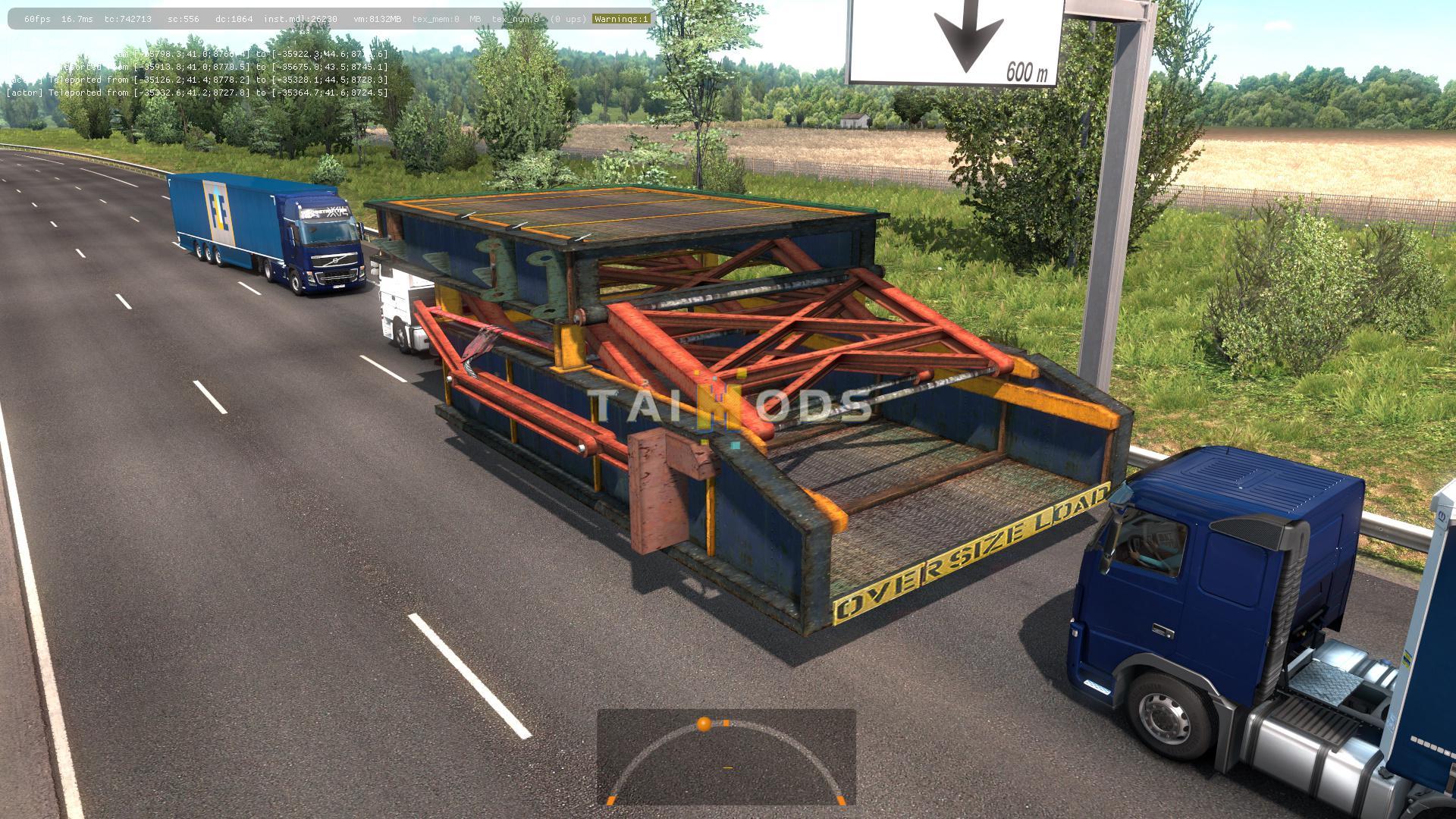 ETS2 - Oversized Trailers - Full Extreme in Traffic Mod (1.39.x)