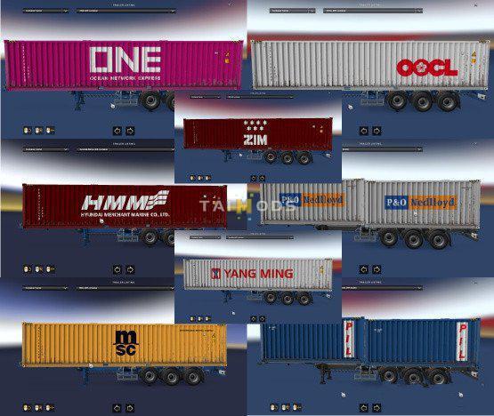 ETS2 - Shipping Container Cargo Pack + AI Traffic V2.2 (1.38.x)