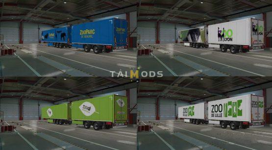 ETS2 - Zoo Trailers Pack V1.0 (1.37.x)