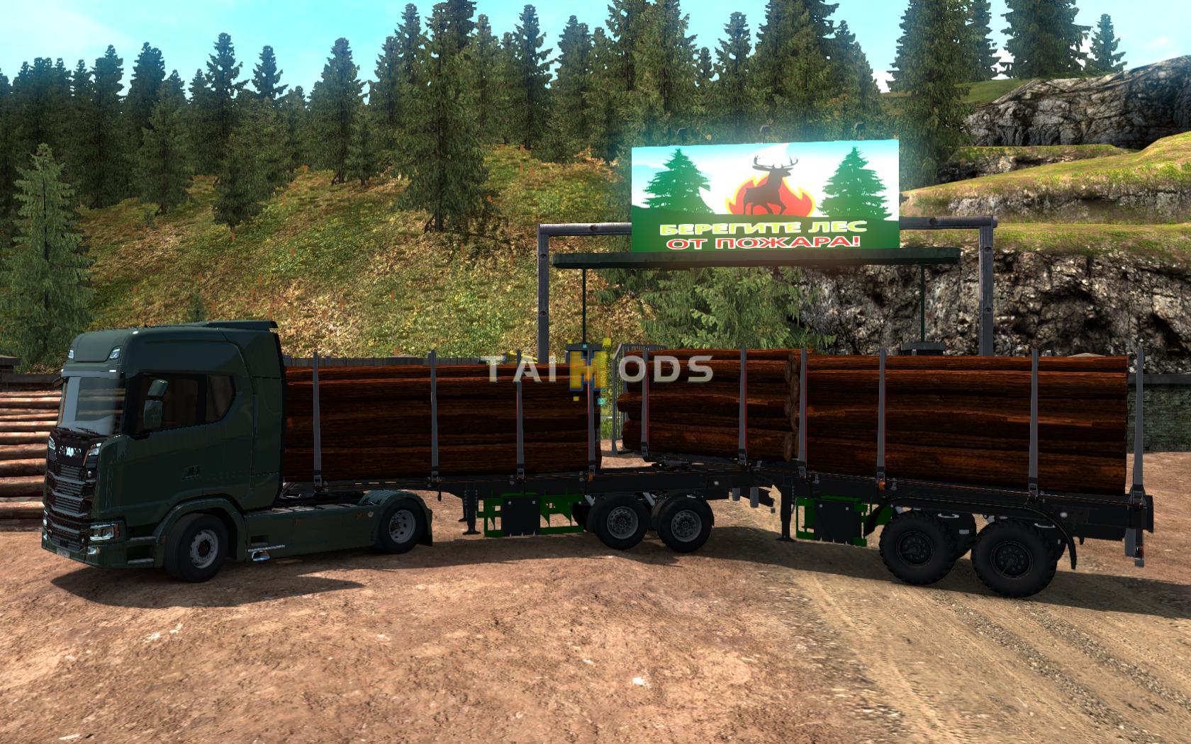 ETS2 - Pack Double Trailers for The Map Russian Open Spaces V9.0 (1.39.x)