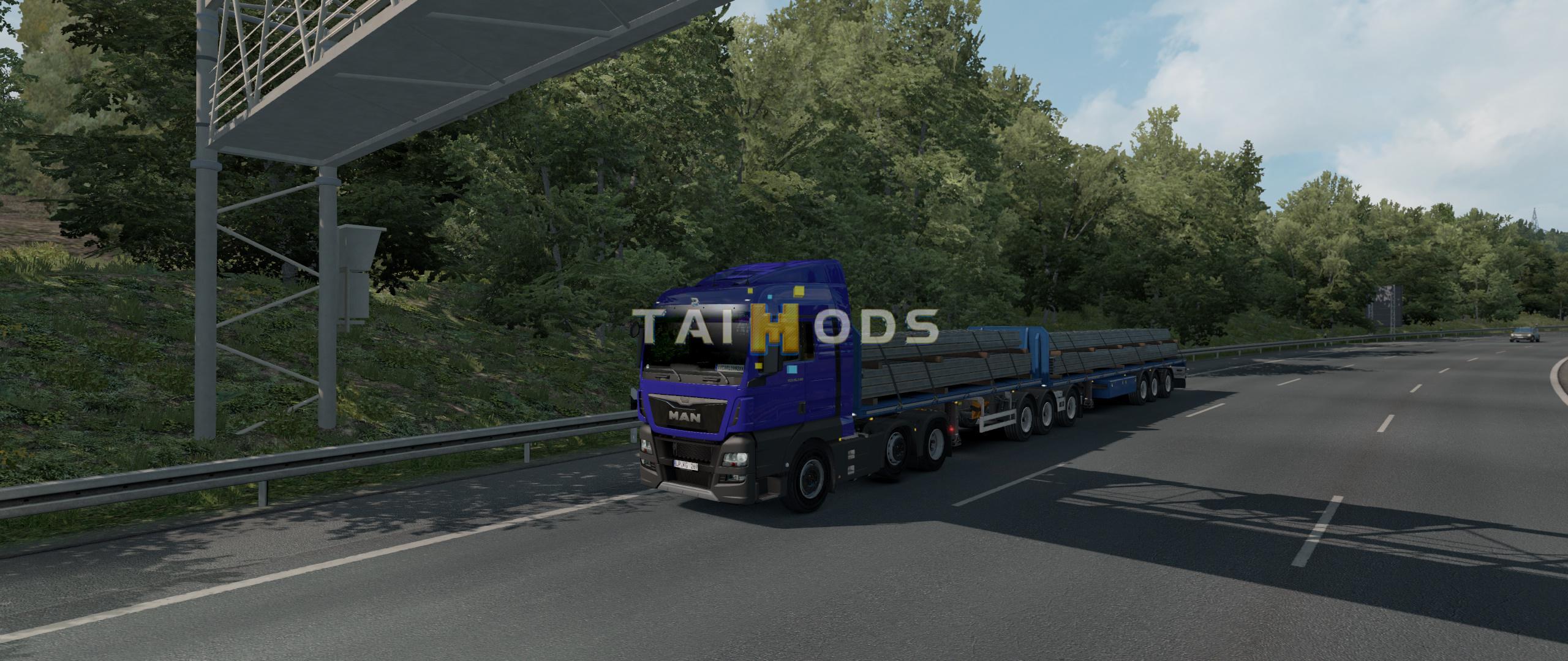 ETS2 - SCS Flatbed B-Double V1.2 (1.37.x)
