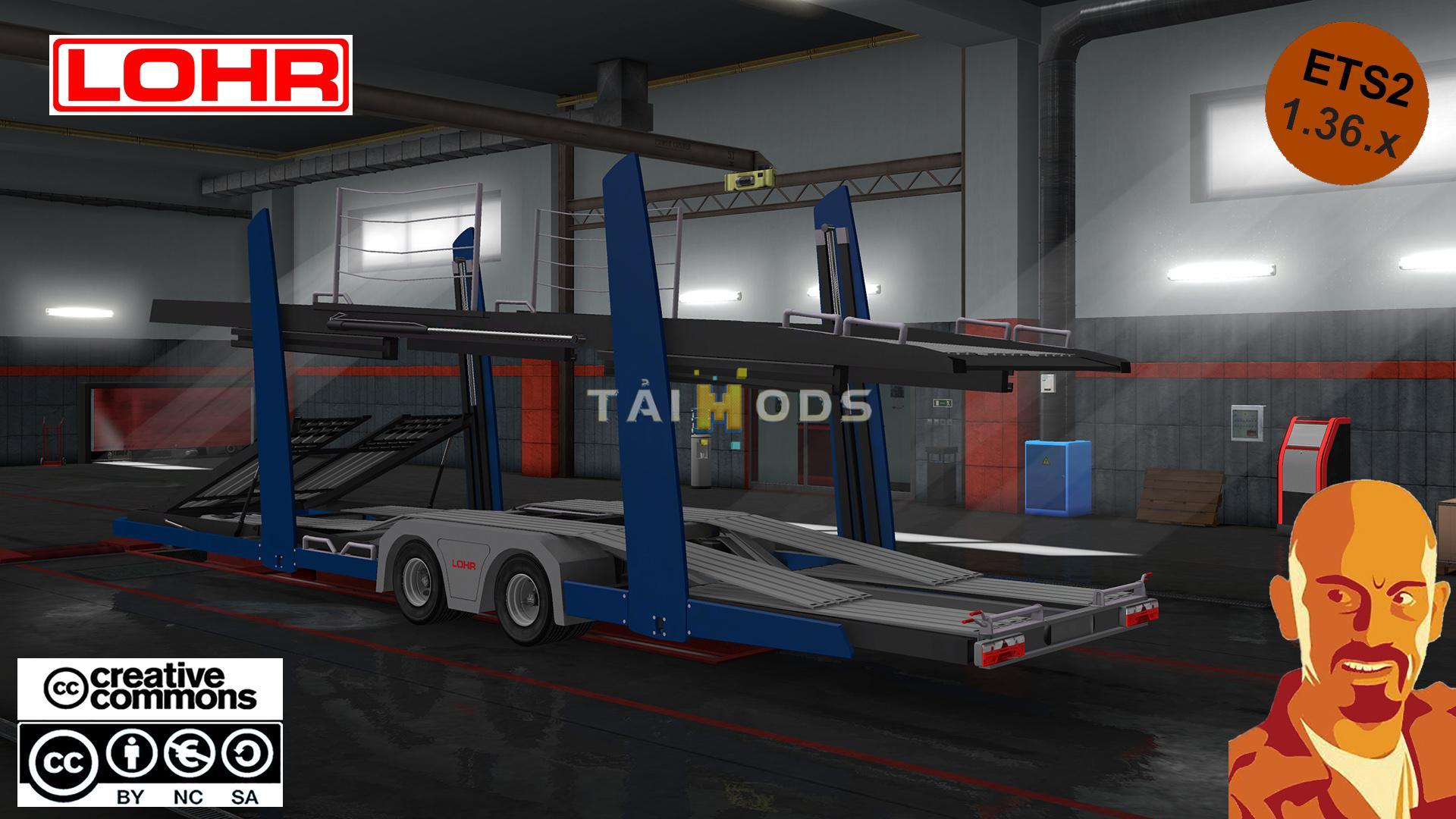 ETS2 - Lohn Car Transport Trailer (1.36.x)