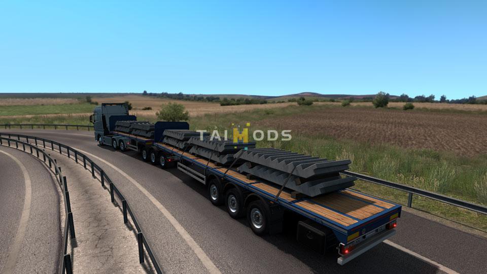 ETS2 - Freight Market Flatbed Doubles V1.0 (1.36.x)