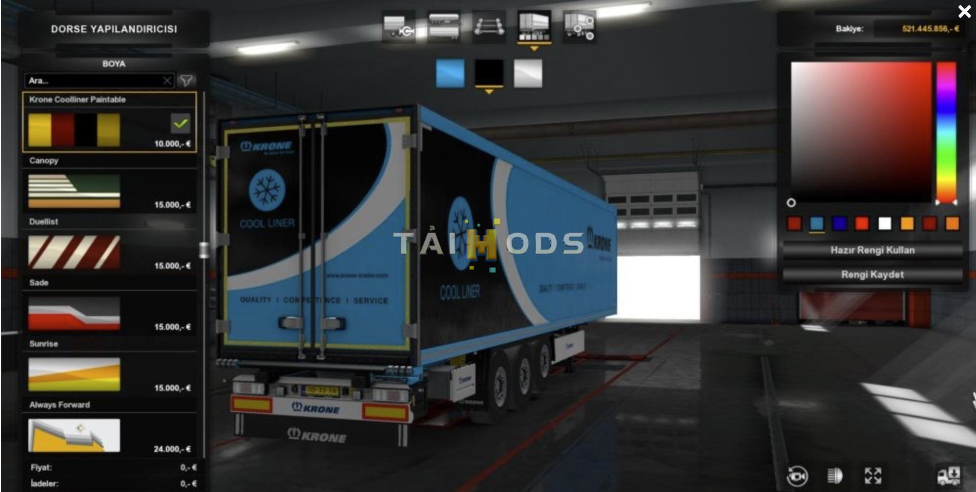 ETS2 - Krone Paintable Trailer (1.36.x)