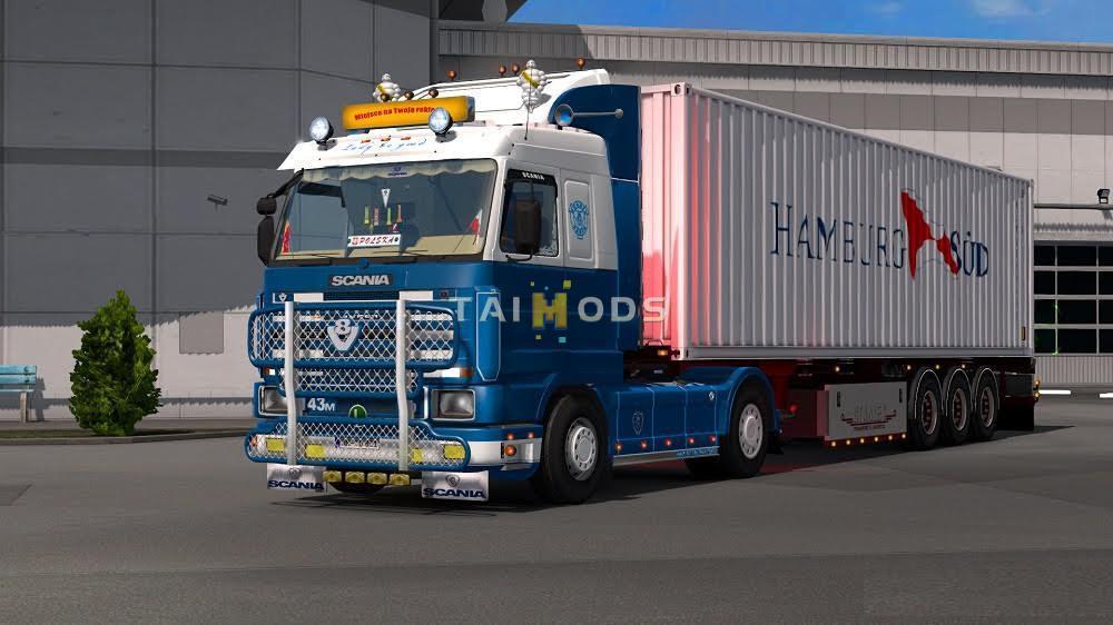 ETS2 - Scania 143M Truck (Open Windows & V8 Sound) 1.39.x