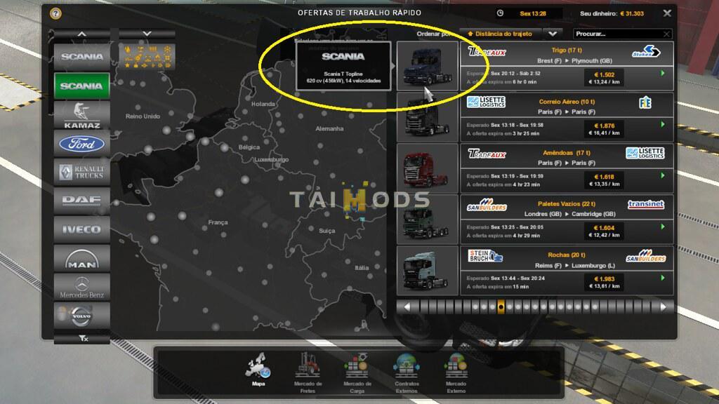 ETS2 - Quick Jobs for RJL Scania T & T-4 Series V2.3.0.1 (1.39.x)