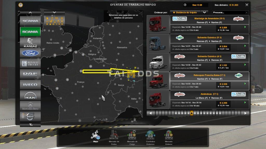 ETS2 - Quick Jobs for RJL Scania T & T-4 Series V2.3 (1.39.x)