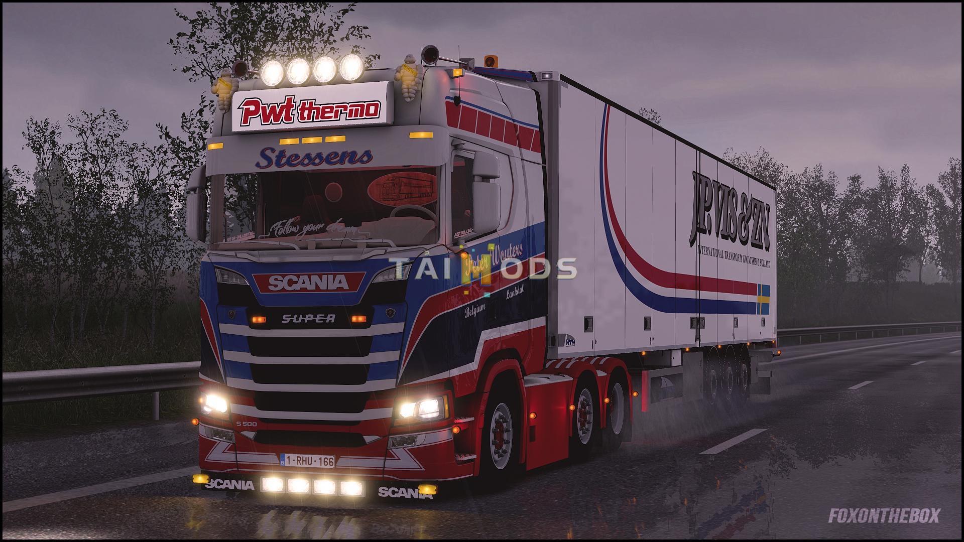 ETS2 - Scania S500 PWT Stessens + Trailer (1.38.x)
