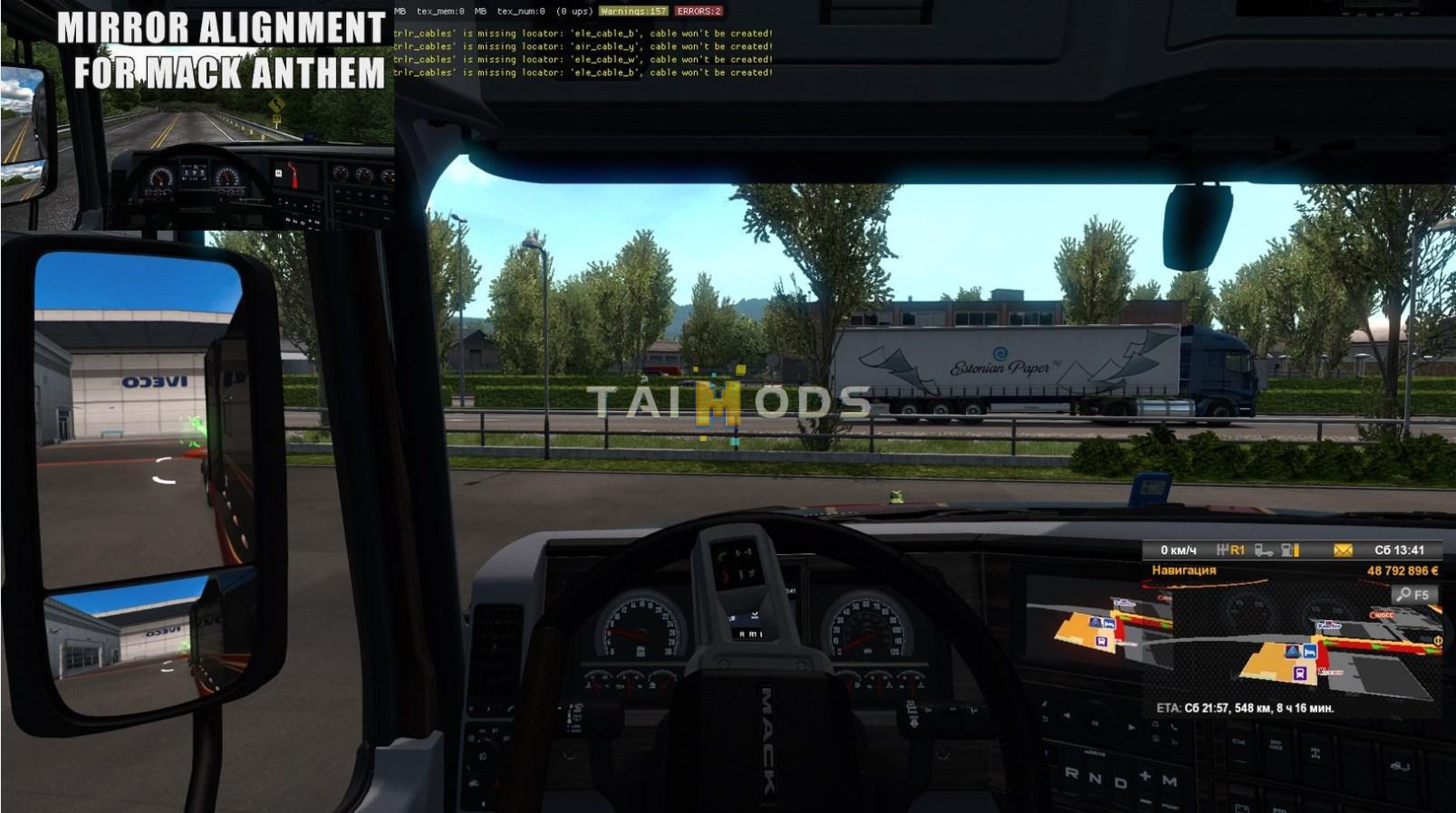 ETS2 - SCS Mack Anthem Truck V2.0 (1.37.x)