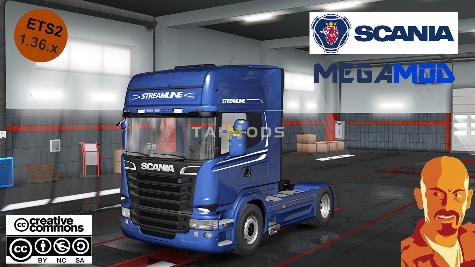 ETS2 - Scania Megamod Reworked Truck (1.36.x)