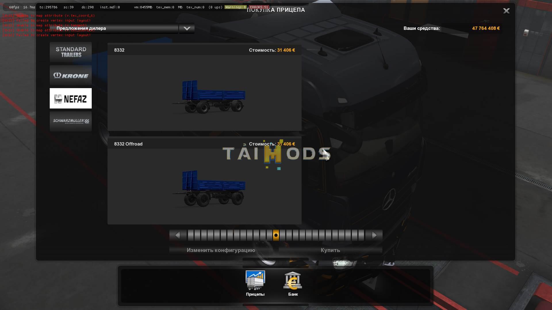 ETS2 - Mercedes Actros 2014 Heavy Chassi 8x4 + Trailers (1.36.x)