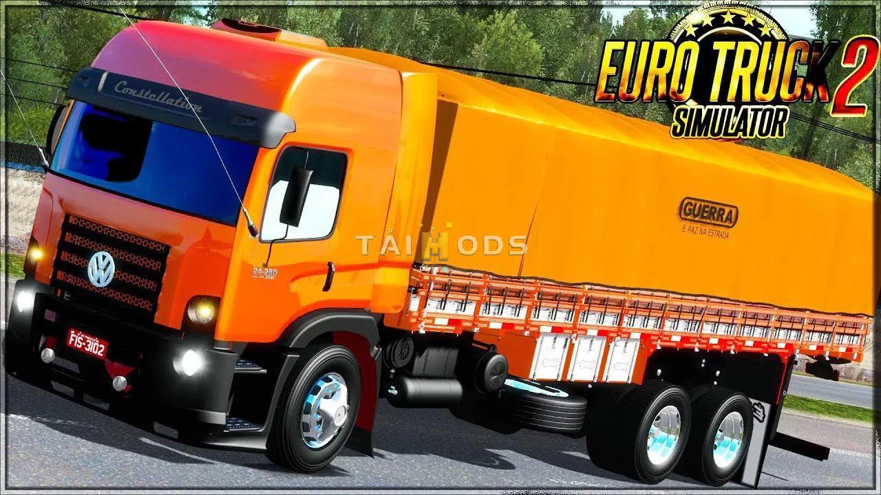 ETS2 - Volkswagen Constellation 24-280 + Graneleiro Trailer V1.0 (1.36.x)