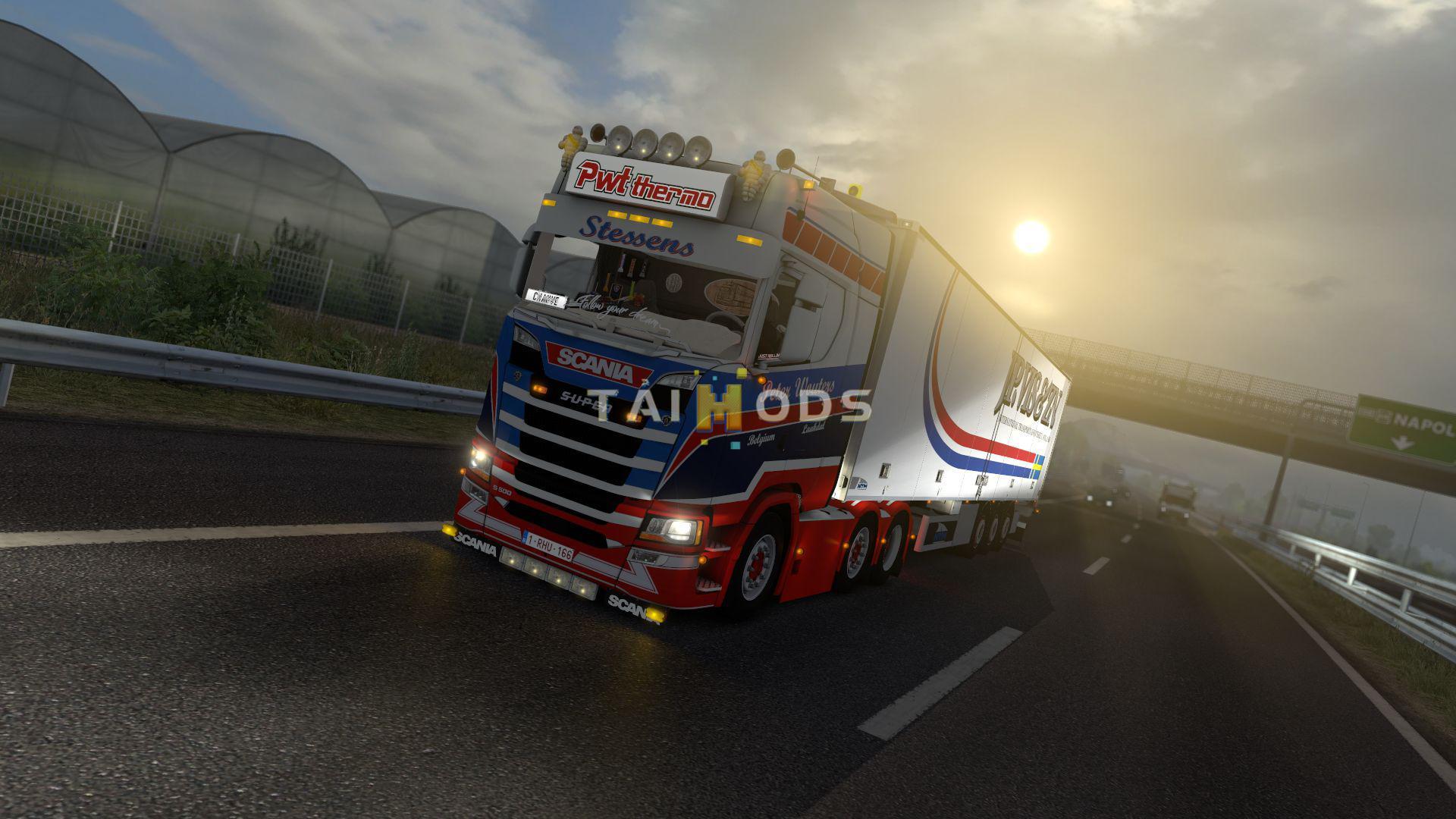 ETS2 - Scania S500 White Steering Wheel Add-on (1.36.x)