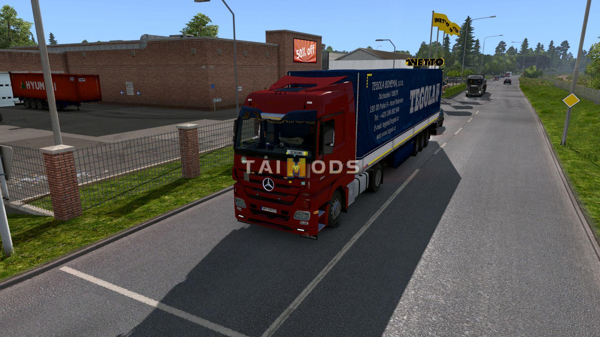 ETS2 - Mercedes Actros MP3 Truck V3.0 (1.36.x)