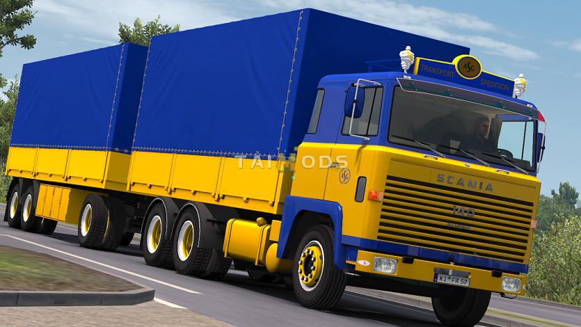 ETS2 - Scania 1 Series with Ownable Tandem Trailer (1.36.x)