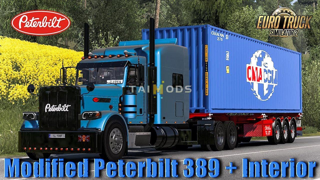 ETS2 - Modified Peterbilt 389 + Interior V2.2.4 (1.35.X)