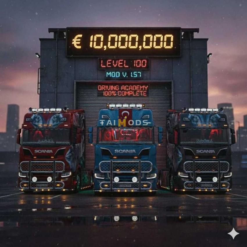 ETS2 - Full Progress Savegame V1.57 (1.57.x)