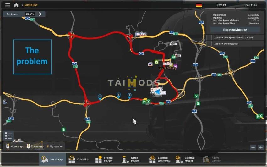 ETS2 - Rhineland Map – Promods RC Fix V1.2 (1.56.x)