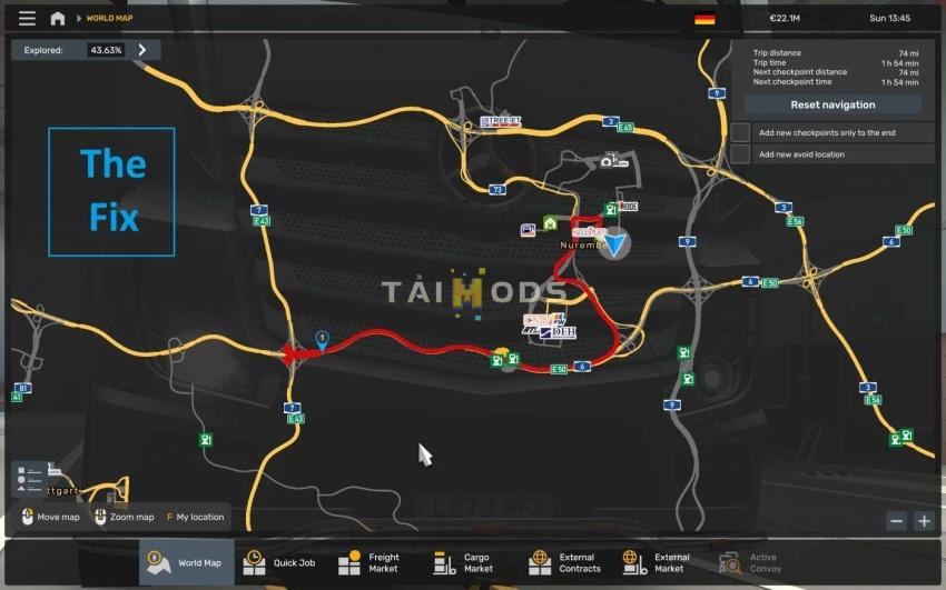 ETS2 - Rhineland Map – Promods RC Fix V1.2 (1.56.x)