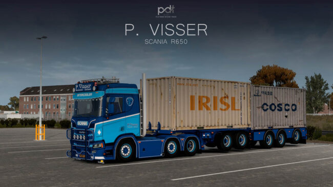 Scania R650 + Trailer "P.Visser" v4.0