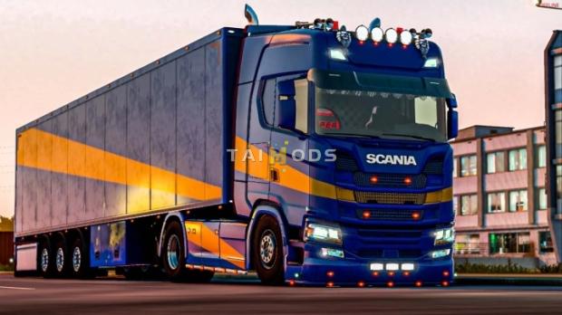 ETS2 - Sunrise Scania with Trailer (1.45.x)