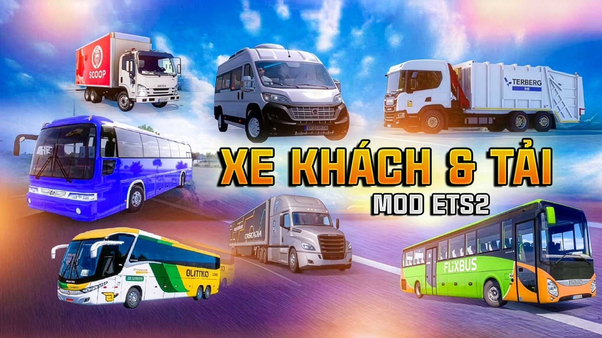 truck MOD ETS2 - Bộ 500 Xe Khách & Xe Tải